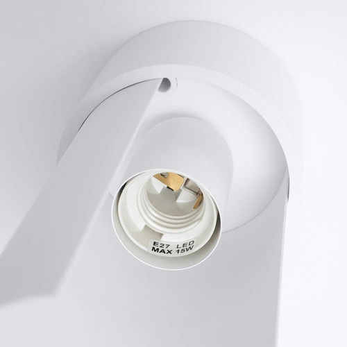 Plafon sufitowy FLASH biały minimalistyczny metalowy do salonu i sypialni regulowany