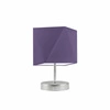 Lampka nocna PASADENA nowoczesna z fioletowym abażurem metalowa do sypialni lub salonu