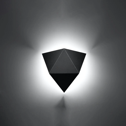 Kinkiet ścienny Solido czarny nowoczesny metalowy do salonu i sypialni Sollux Lighting