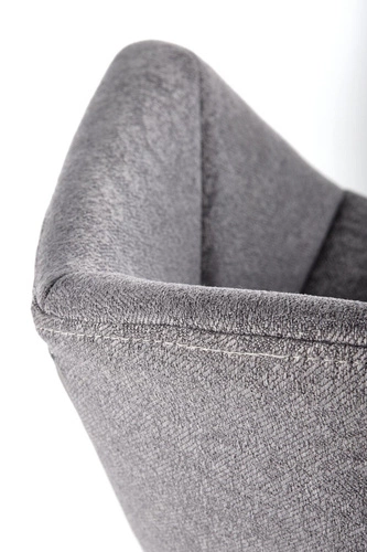 Krzesło tapicerowane Crush szare z podłokietnikami do jadalni nowoczesne Intesi