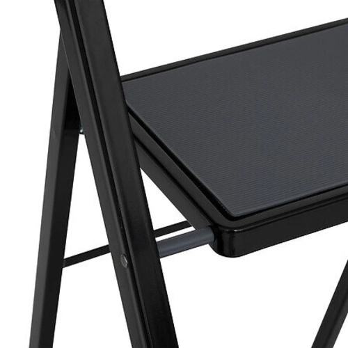 Drabinka składana 3-stopniowa metalowa    czarna