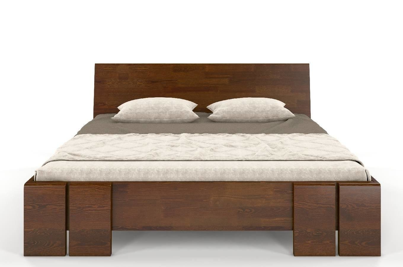 Łóżko drewniane sosnowe Vestre Maxi 140x220 z pojemnikiem do sypialni personalizowane