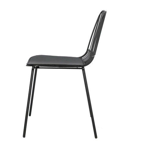 Krzesło Willy Black z poduszką PU Outlet