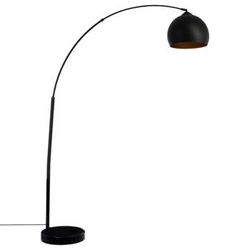 Lampa podłogowa Hyto łukowa czarna nowoczesna metalowa do salonu Atmosphera 177 cm