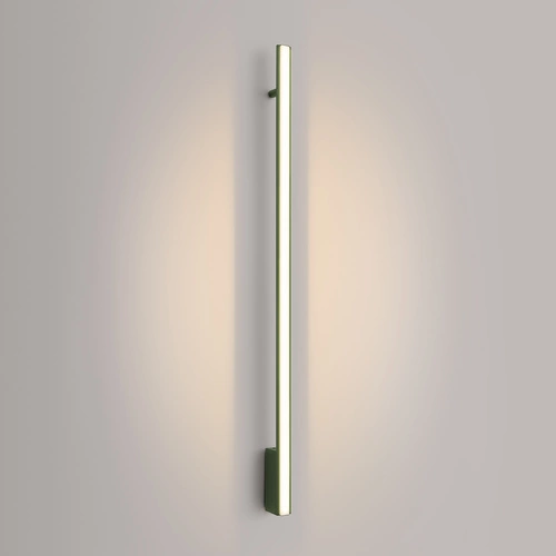 Nowoczesny kinkiet ścienny LED LAGOM 120 zielony oliwkowy aluminium do sypialni i salonu Thoro