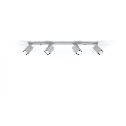 Plafon sufitowy MERIDA szary 4xGU10 nowoczesny metalowy do salonu i kuchni Sollux