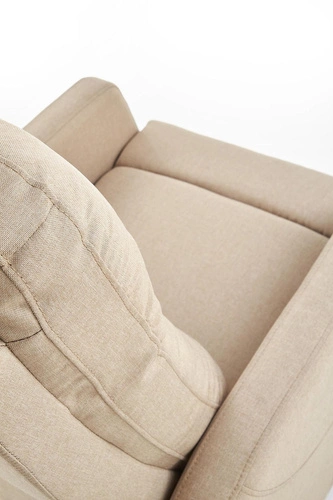 Fotel rozkładany do salonu Dativo beżowy nowoczesny tapicerowany z funkcją spania Intesi