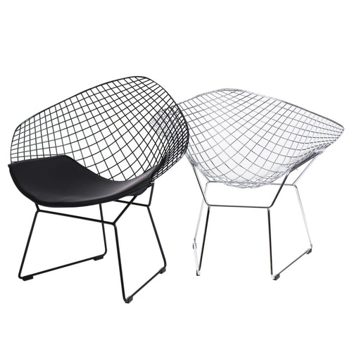 Krzesło HarryArm czarne poduszka czarna metalowe