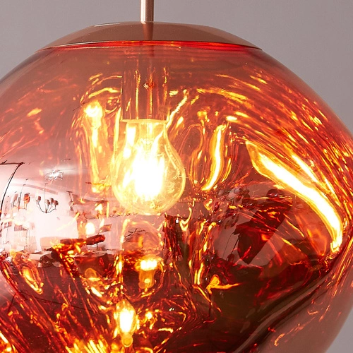 Lampa wisząca kula GLAM 28 cm miedziana nowoczesna do salonu i nad stół Step into Design