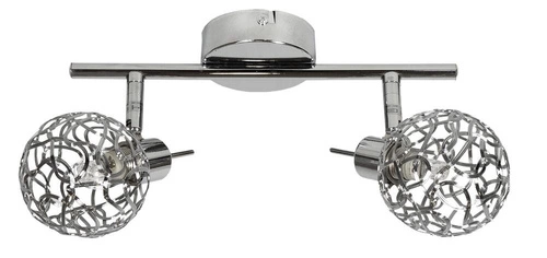 Nowoczesna lampa sufitowa metalowa Puzzle chrom 2-punktowa do salonu i kuchni