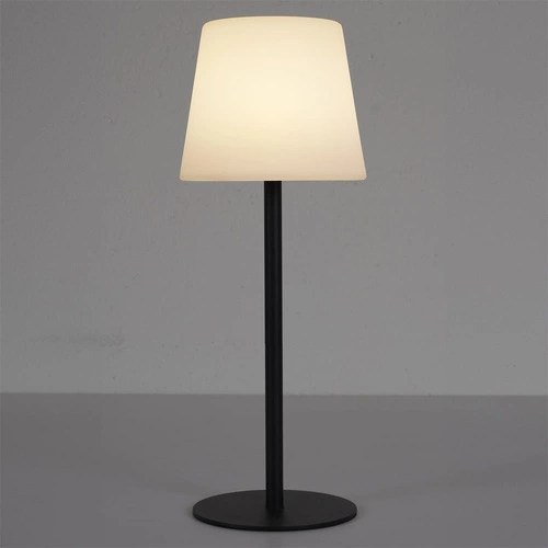 Nowoczesna lampa stołowa LED Intesi czarna z USB i regulacją do salonu i sypialni