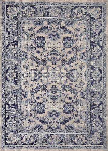 Dywan do salonu retro niebieski prostokątny 160x230 cm Tebriz Carpet Decor łatwoczyszczący