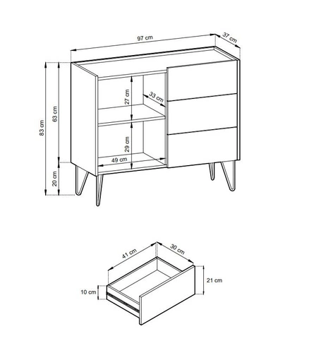 Zestaw  mebli do salonu Marbren czarny