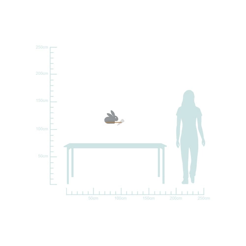 Kinkiet ścienny LED Rabbit szary klasyczny do pokoju dziecięcego z drewna Candellux 4000K