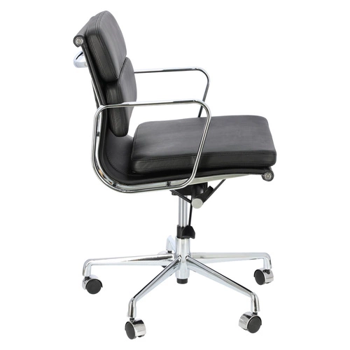 Fotel biurowy ergonomiczny obrotowy CH2171 PREMIUM skórzany czarny do biura EA217