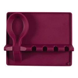 Uchwyt na przybory kuchenne silikonowy bordowy