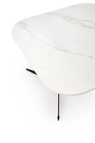 Stolik kawowy Dalita duży kwadratowy biały marmur nowoczesny loftowy do salonu Intesi