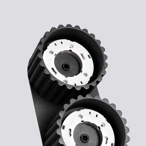 Plafon sufitowy nowoczesny czarny AURA 2 do salonu i kuchni aluminium 2xGX53