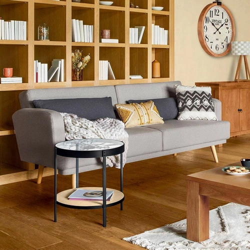 Sofa rozkładana 3 osobowa Jack szara Atmosphera do salonu skandynawska z funkcją spania