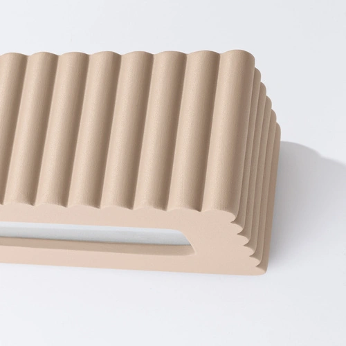 Kinkiet ścienny RIGATA taupe nowoczesny ceramiczny do salonu