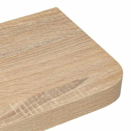 Półka ścienna Fixy 60 cm zaokrąglona nowoczesna drewniana na książki i dekoracje naturalna