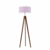 Lampa stojąca podłogowa drewniana z abażurem Haiti fioletowa do pokoju dziecięcego Lysne
