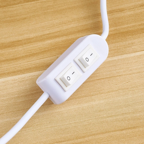 Lampa stołowa BELFUGO biała szklana nowoczesna do salonu i sypialni z podwójnym światłem 35 cm