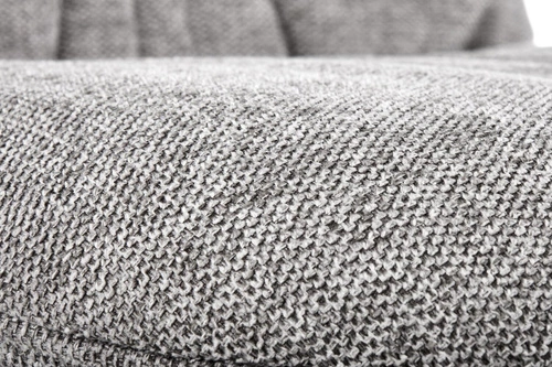 Krzesło tapicerowane Danis szare do jadalni nowoczesne na czarnych nogach Intesi