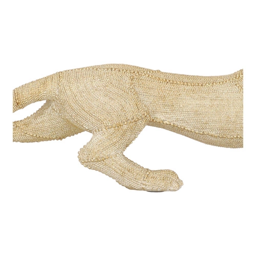 Figurka dekoracyjna pantera złota 15 cm Atmosphera glamour na komodę do salonu