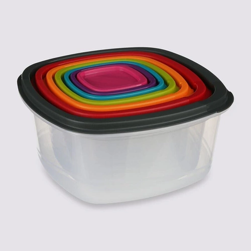 Zestaw 7 kwadratowych pojemników