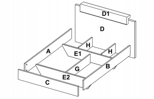 Łóżko do sypialni Tissa 160x200 nowoczesne z zagłówkiem dąb craft biały skandynawskie