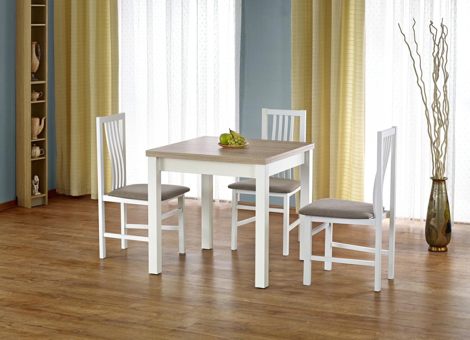 Stół Nalma dąb sonoma / biały 80/80-160cm