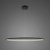 Lampa sufitowa LED okrągła czarna 100 cm regulowana Ledowe Okręgi do salonu ALTAVOLA DESIGN