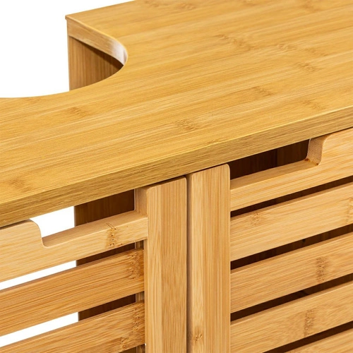 Szafka łazienkowa stojąca pod umywalkę Sicela z drewna bambusowego naturalna boho 60 cm 5five