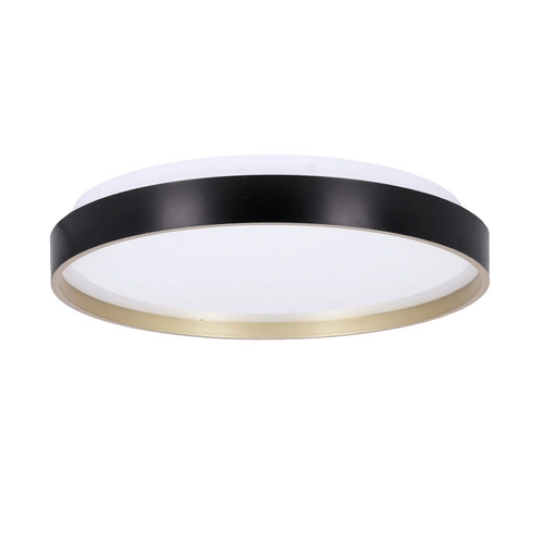 Plafon LED okrągły Florida czarno-złoty 33 cm nowoczesny do salonu i sypialni