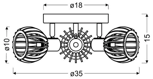 Plafon sufitowy Atarri biały nowoczesny z drewnem do salonu i sypialni 35 cm regulowany