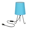 Lampa stołowa Smally czarny 1x40 E14  abażur niebieski kropki