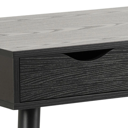 Biurko skandynawskie Scandi czarne z 3 szufladami do pracy 110 cm Intesi