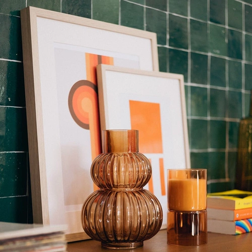 Drewniana ramka na zdjęcia 50x70 Eva Atmosphera minimalistyczna na ścianę z passe-partout