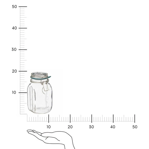 Słój szklany 1litr szczelny z klamrą