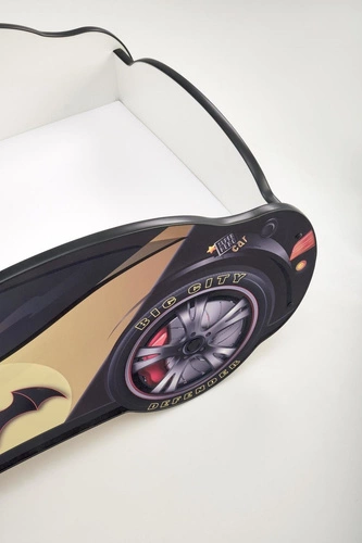Łóżko dziecięce Batman Car szare