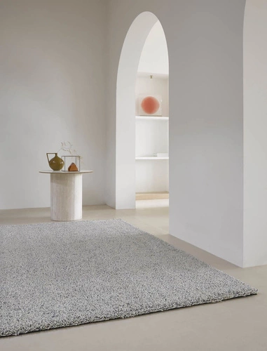 Trace Cut dywan wełniany nowoczesny do salonu i sypialni 140x200 niebieski łatwy w czyszczeniu