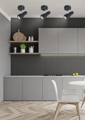 Kinkiet ścienny regulowany Picardo czarny matowy nowoczesny metalowy do sypialni i salonu