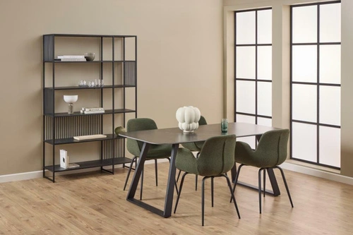 Stół do jadalni Antalya 180x90 nowoczesny czarny ceramiczny blat