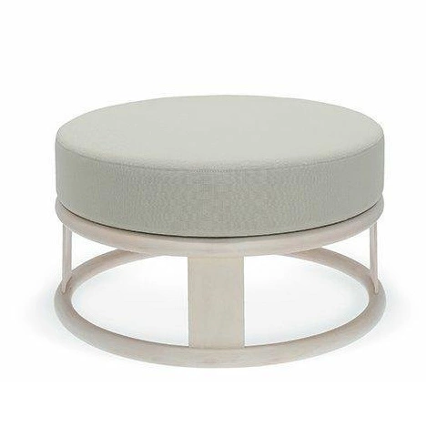 Pufa Likewise FAMEG okrągła tapicerowana 80 cm nowoczesna do salonu i sypialni