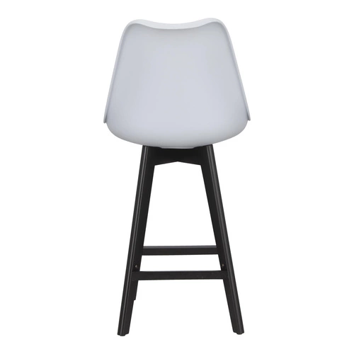 Stołek barowy Norden wood black low PP    szary