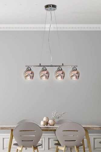 Lampa wisząca Sirius 4x60W E27 chrom 3d