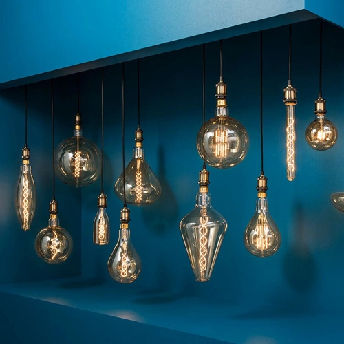 Atmosphera żarówka LED E27 Globe G125 filament bursztynowa dekoracyjna do salonu vintage