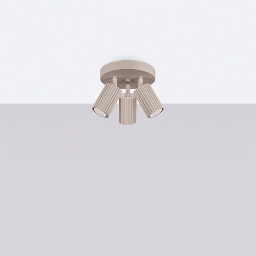 Plafon sufitowy KARBON 3P nowoczesny beżowy aluminium regulowany do salonu i kuchni