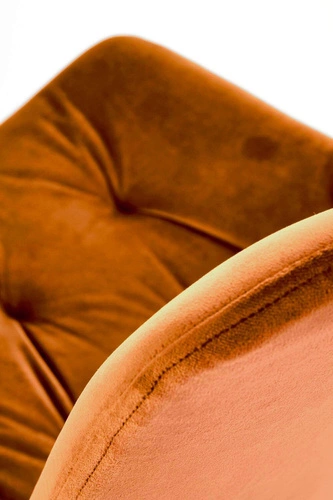 Krzesło tapicerowane welurowe obrotowe Veroniq Intesi do jadalni i salonu cynamonowe